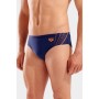 Плавки Arena Double Graphic Swim Briefs 010951-705 темно-синій, помаранчевий 85 (3468337766315)
