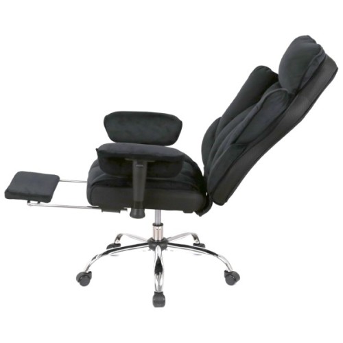 Офісне крісло Аклас Бамбетель RL 10093H (Оксамит Чорний) (00158596)