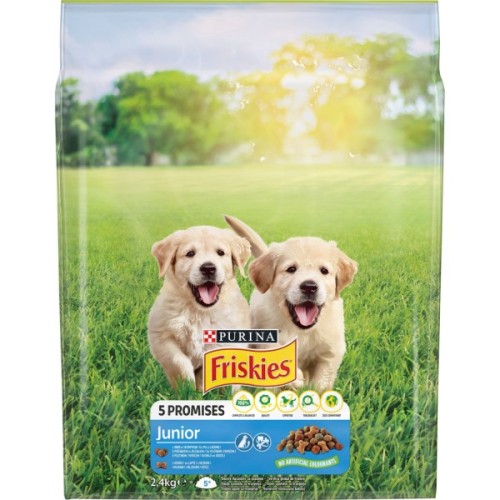 Сухий корм для собак Purina Friskies Junior з куркою, овочами і молоком 2.4 кг (7613034232205)