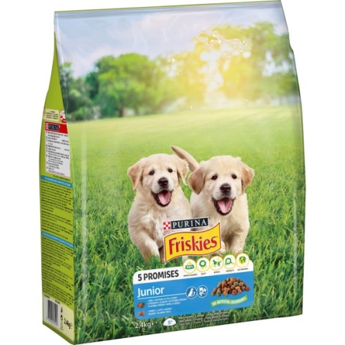 Сухий корм для собак Purina Friskies Junior з куркою, овочами і молоком 2.4 кг (7613034232205)