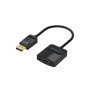 Перехідник DisplayPort M to HDMI F 0.15m black Vention (HBGBB)