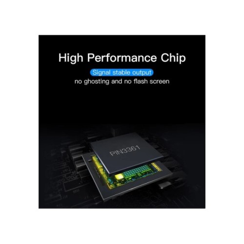 Перехідник DisplayPort M to HDMI F 0.15m black Vention (HBGBB)