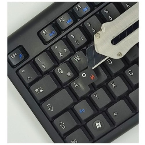 Наклейка на клавіатуру BestKey непрозора чорна, 76, помаранчевий (BKU13ORA/014)