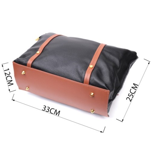 Сумка Vintage З натуральної шкіри Чорна (22303)