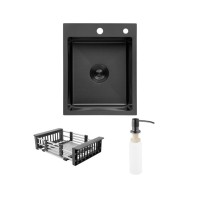 Мийка кухонна Kroner PVD Schwarze-4050HM (CV035374)