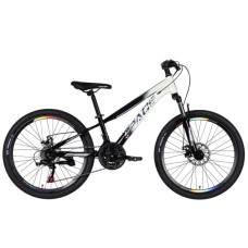 Велосипед Space 24" MARS DD FR рама-11" ST 2026 чорний з білим (OPS-SP-24-059)