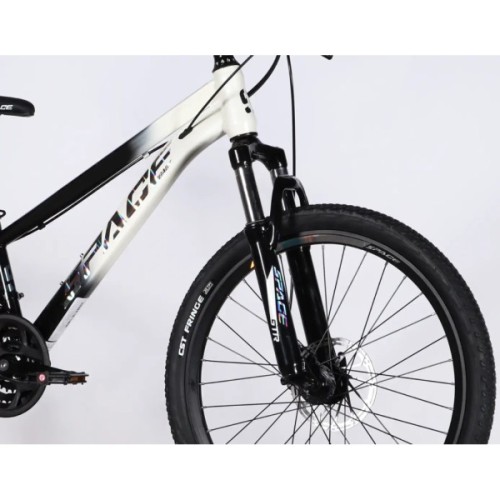 Велосипед Space 24" MARS DD FR рама-11" ST 2026 чорний з білим (OPS-SP-24-059)