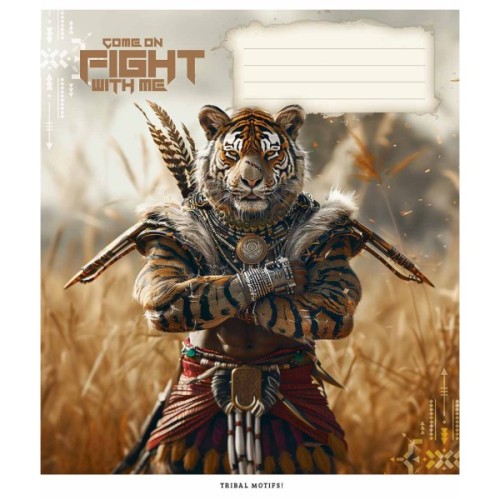Зошит Школярик Star Tribal motifs 36 аркушів клітинка (036-3445K)