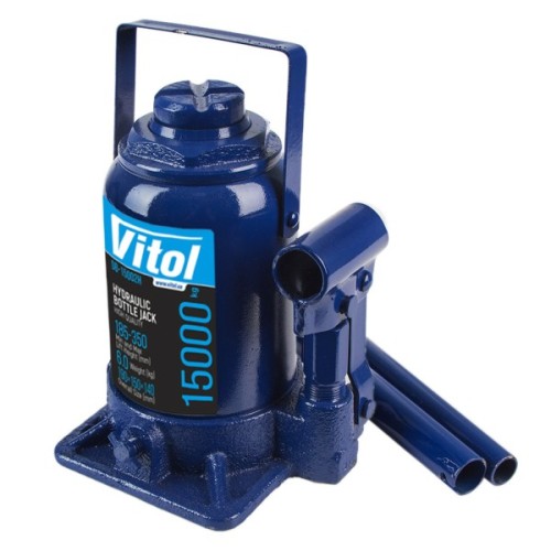 Домкрат Vitol DB-15002H/JX107S, телескопічний, гідравлічний, 15т, min 185мм, max 350мм (DB-15002H)