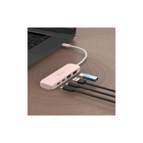 Концентратор J5create USB-C to 2xUSB-A + 2xUSB-C 3.2 10Gbps rose (JCH342ER-N)