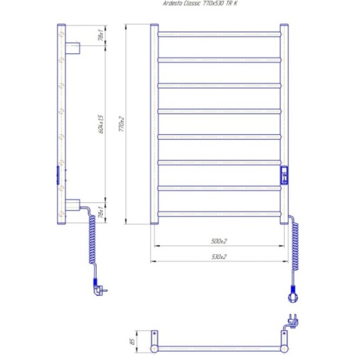 Сушарка для рушників Ardesto Classik-TR K (6.1.0602.06.BM)
