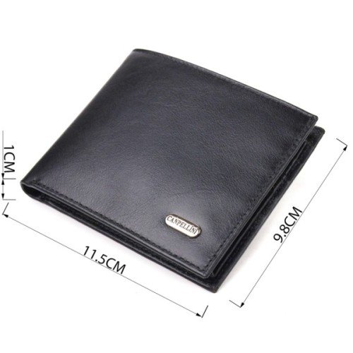 Гаманець Canpellini З натуральної шкіри Чорний (21579)