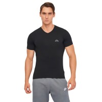 Футболка Kappa T-shirt Mezza Manica Scollo V K1316 Nero чорний L (8052394816684)