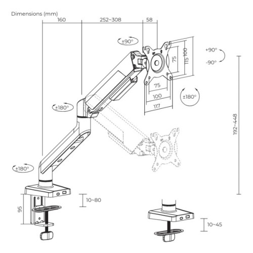 Кронштейн ITech LDT117-C012E