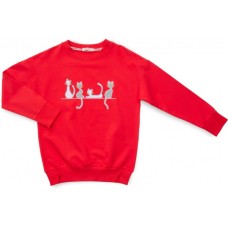 Кофта дитяча Breeze з котиками (13854-146G-coral)