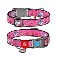 Нашийник для тварин WAUDOG Nylon з QR паспортом "Єдиноріг" пластиковий фастекс XXL (284-0013)