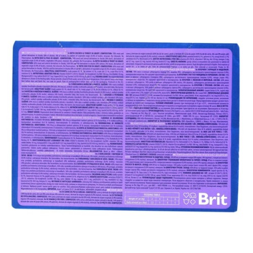 Вологий корм для кішок Brit Premium Cat сімейна тарілка асорті 4 смаки 100 г х 12 шт (8595602506255)