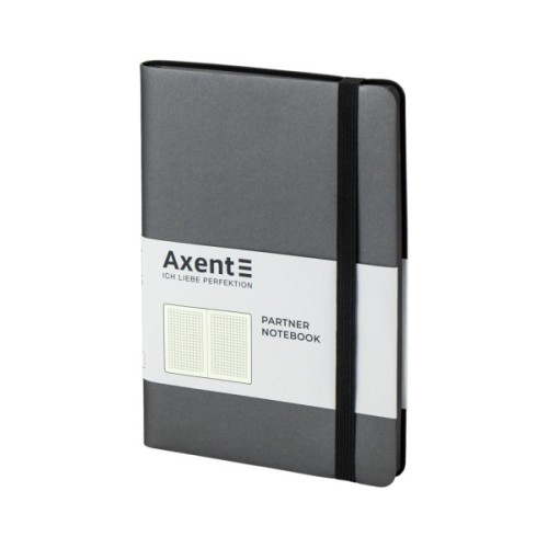 Блокнот Axent Partner Soft, 125х195, 96арк, кліт, сірий (8206-15-A)