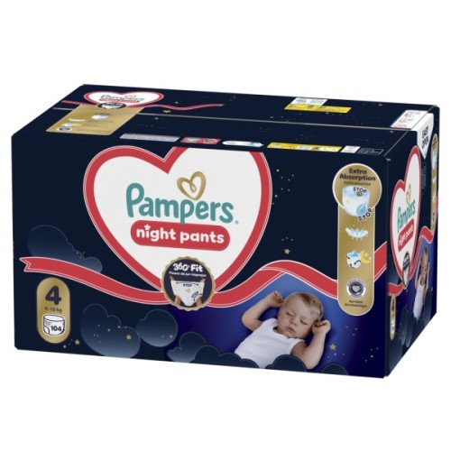 Підгузки Pampers Night Pants Розмір 4 (9-15 кг) 104 шт (8006530320559)