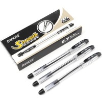 Ручка масляна Baoke Smooth 0.7 мм, з грипом чорна, 12 шт (B32-black)