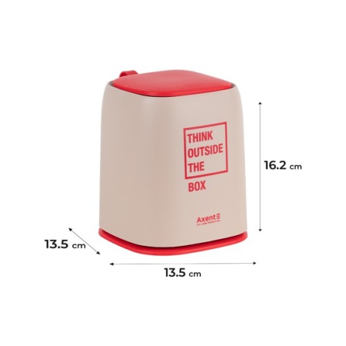 Кошик для паперів Axent Настільний контейнер для сміття, прямокутний, персиковий (2133-42-A)