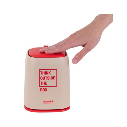 Кошик для паперів Axent Настільний контейнер для сміття, прямокутний, персиковий (2133-42-A)