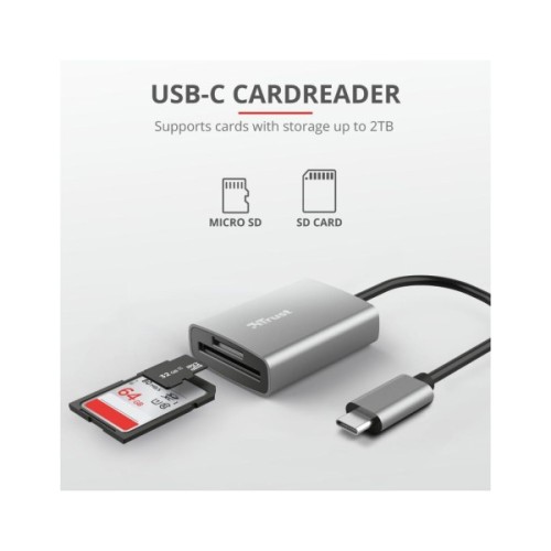 Зчитувач флеш-карт Trust Dalyx Fast USB-С Card reader (24136)