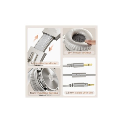 Навушники OneOdio Studio Pro C Bluetooth+3,5мм Silver (Pro C Silver)