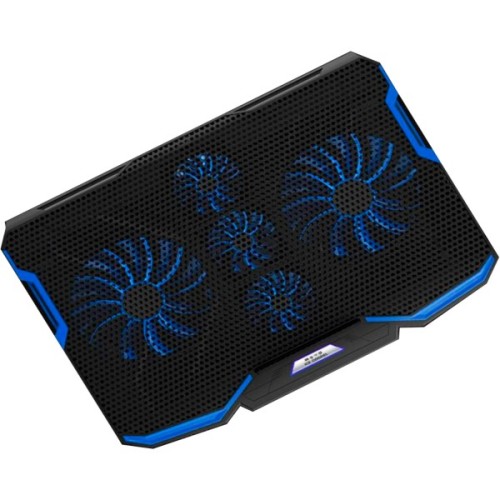 Підставка до ноутбука IceCoorel 10-15.6", 2*140mm + 3*70mm 1400 RPM, 2*USB, 410x290x26mm, Blue (A2)
