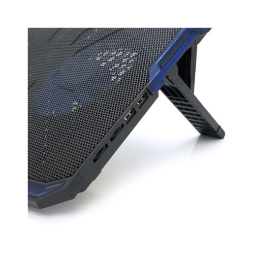 Підставка до ноутбука IceCoorel 10-15.6", 2*140mm + 3*70mm 1400 RPM, 2*USB, 410x290x26mm, Blue (A2)
