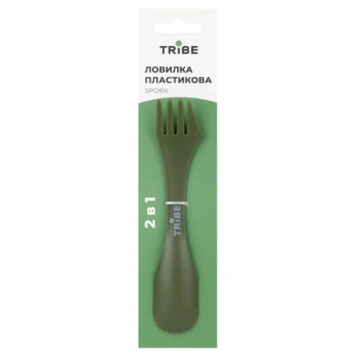 Ложка-виделка туристична Tribe Spork пластикова olive (T-FC-0031-olive)