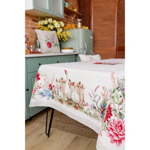 Скатертина Прованс гобеленова Гуси 135х350 см (034127)