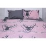Постільна білизна MirSon Бязь 17-0516 Noble deers pink Сімейний (2200003644395)