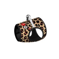 Шлея для собак WAUDOG Clothes м'яка з QR адресником "Леопард" S2 (228-4066)