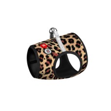Шлея для собак WAUDOG Clothes м'яка з QR адресником "Леопард" S2 (228-4066)