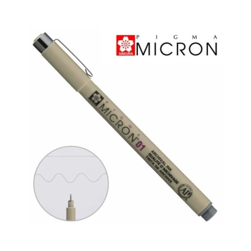 Лайнер Sakura Pigma Micron (0.1) 0,25 мм Сірий (084511333666)