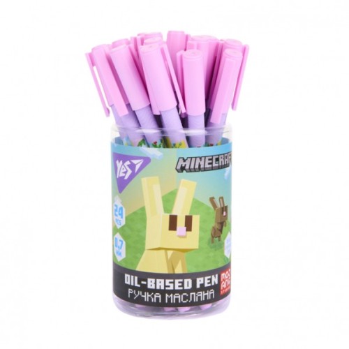 Ручка кулькова Yes Minecraft.Spring 0,7 мм синя (412262)