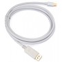 Кабель мультимедійний miniDisplayPort M to Display Port M 1.8m 4K white Vinga (VCPMDPDP1.8WH)