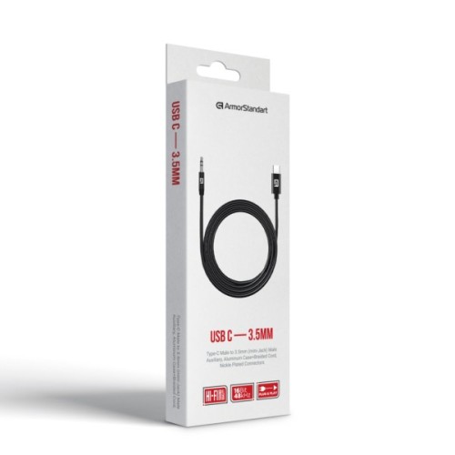 Кабель мультимедійний USB-C to 3.5mm M 1.0m black Armorstandart (ARM76888)
