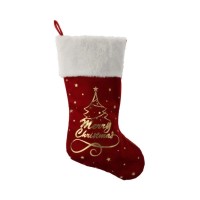 Прикраса декоративна Chomik шкарпетка новорічна декоративна 50 см, диз. ялинка, червона, зелена (5900779900202_2)