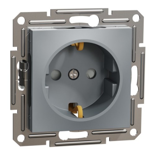 Розетка Schneider Electric ASFORA со штор. сталь (EPH2900262)