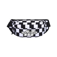 Сумка-бананка Optima чорно-біла (KB-20324-E-black)