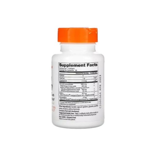 Жирні кислоти Doctor's Best Натуральна Формула для Покращення Зору, Lutemax, 60 ба (DRB-00311)