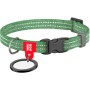 Нашийник для тварин WAUDOG Re-cotton з QR паспортом для котів та дрібних порід собак XS зелений (164018)
