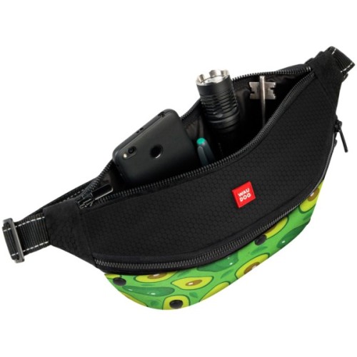 Поясна сумка-бананка для собак WAUDOG Textile "Авокадо" 33х17х10 см (5697)