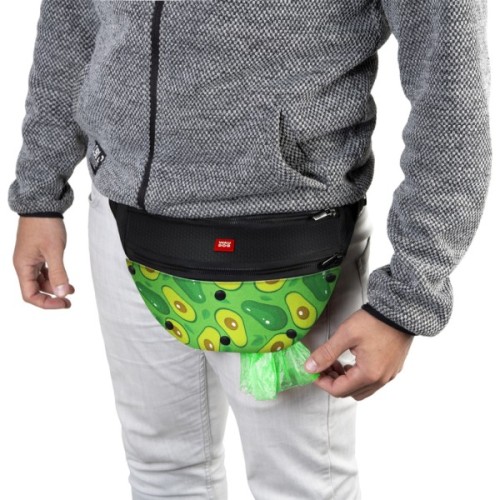 Поясна сумка-бананка для собак WAUDOG Textile "Авокадо" 33х17х10 см (5697)