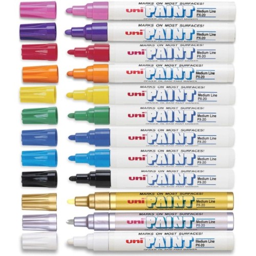 Маркер UNI Paint 0,8-1,2 мм, білий (PX-21.White)