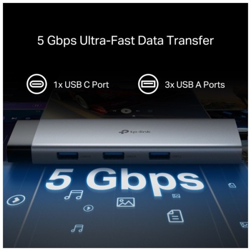 Порт-реплікатор TP-Link USB Type-C 9-в-1 (UH9120C)