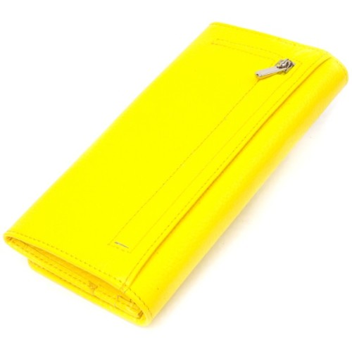 Гаманець Canpellini З натуральної шкіри флотар Лимонний (21612)