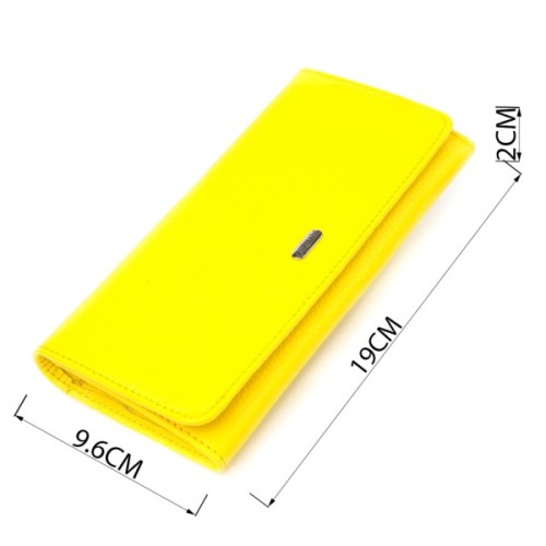 Гаманець Canpellini З натуральної шкіри флотар Лимонний (21612)